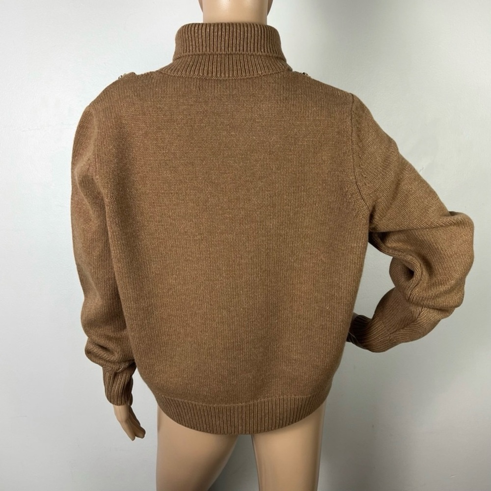 NEW DIVINE HERITAGE REVOLVE BROWN WOOL TURTLENECK SWEATER - Picture 7 of 8